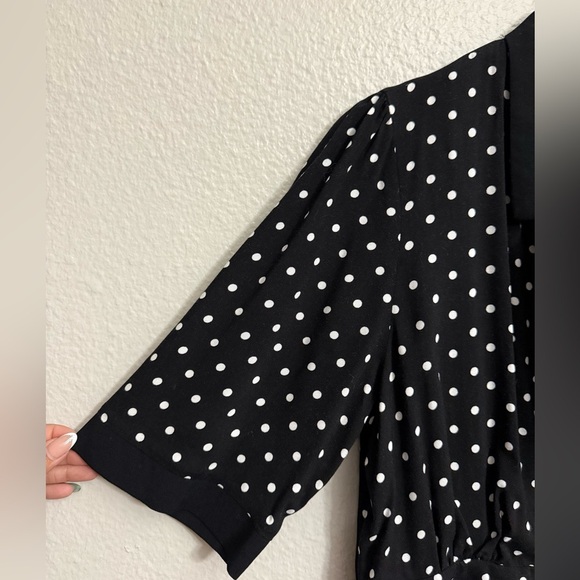 ASOS Petite Black Polka Dot Dress - Picture 3 of 6